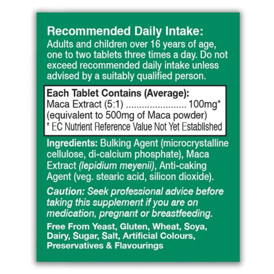 Health Aid Maca 500mg Tablets 60 Tablets