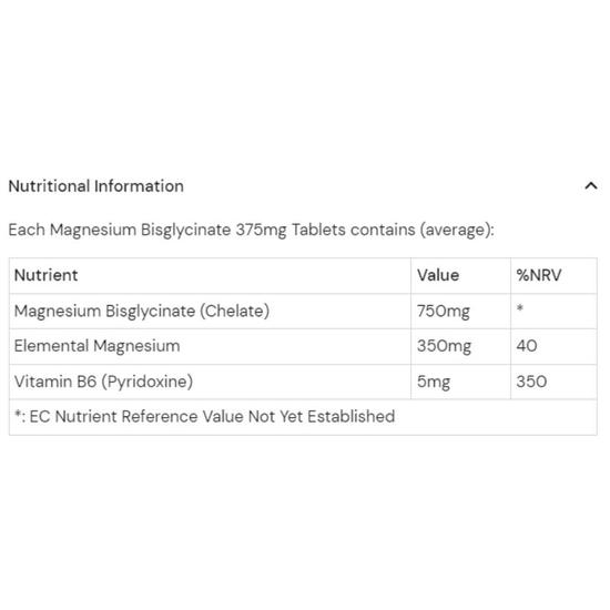 Health Aid Magnesium Bisglycinate 375mg Tablets 60 Tablets