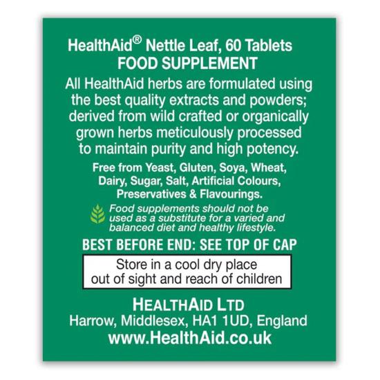 Health Aid Nettle Leaf Extract 560mg Tablets 60 Tablets