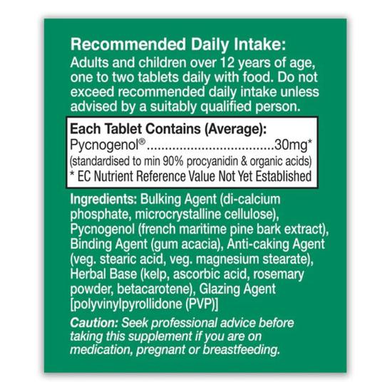 Health Aid Pycnogenol Extract 30mg Tablets 30 Tablets