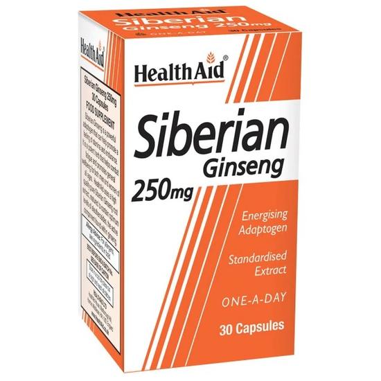 Health Aid Siberian Ginseng 250mg Capsules 30 Capsules