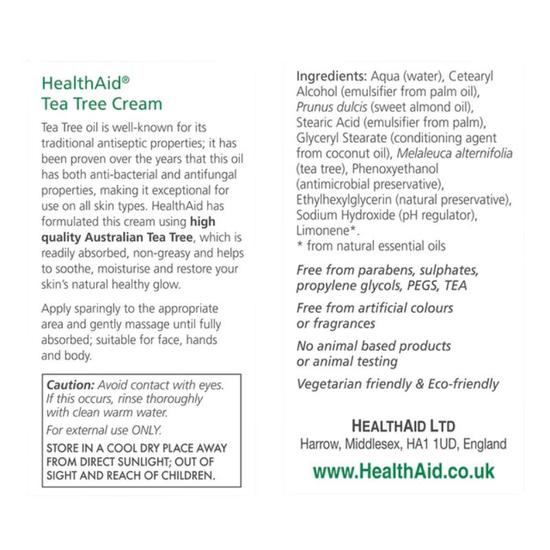 Health Aid Tea Tree Cream 75ml