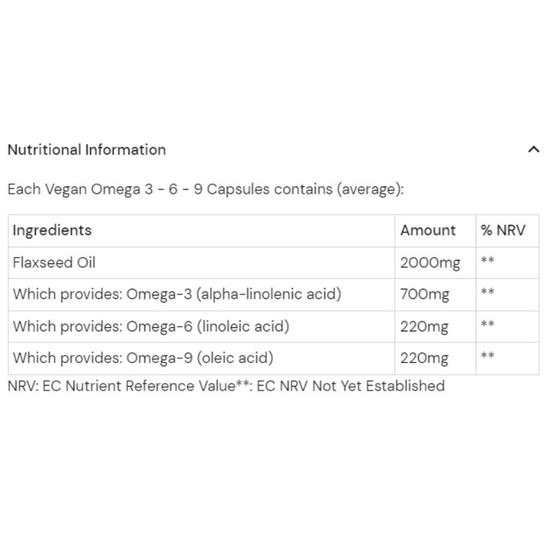 Health Aid Vegan Omega 3-6-9 Capsules 60 Capsules