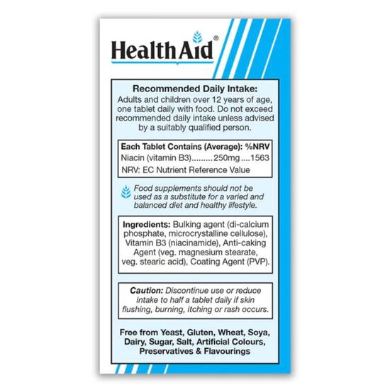 Health Aid Vitamin B3 250mg Prolonged Release Tablets 90 Tablets
