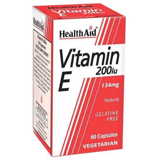 Health Aid Vitamin E 200iu Natural Vegicaps 60 Vegicaps