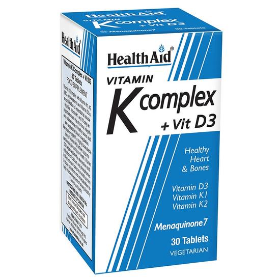 Health Aid Vitamin K Complex & Vitamin D3 Tablets 30 Tablets