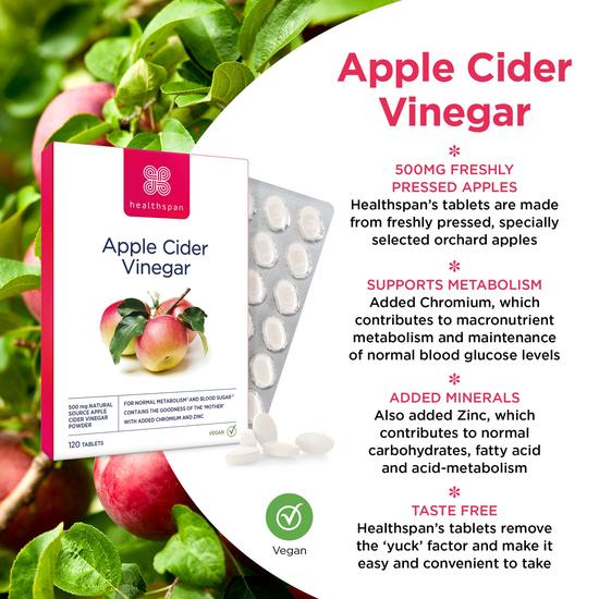 Healthspan Apple Cider Vinegar Tablets 120 Tablets