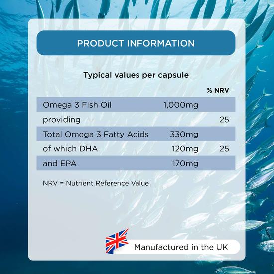 Healthspan High Strength Omega 3 1000mg Capsules 120 Capsules