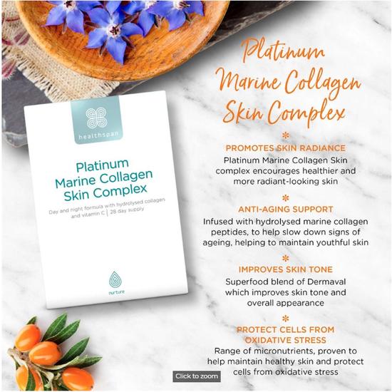 Healthspan Platinum Marine Collagen Skin Complex 28 Capsules & x 28 Tablets