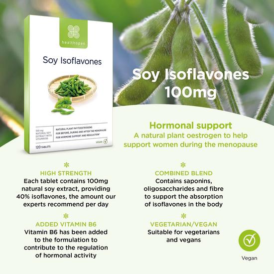 Healthspan Soy Isoflavones Tablets 120 Tablets