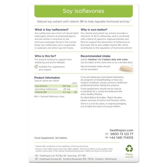 Healthspan Soy Isoflavones Tablets 120 Tablets