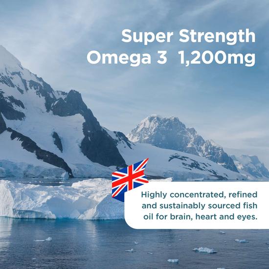 Healthspan Super Strength Omega 3 1200mg Capsules 60 Capsules