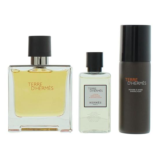 Hermès Terre D'hermes Eau De Parfum 75ml, Shaving Foam 50ml + Aftershave Lotion 40ml Gift Set 75ml