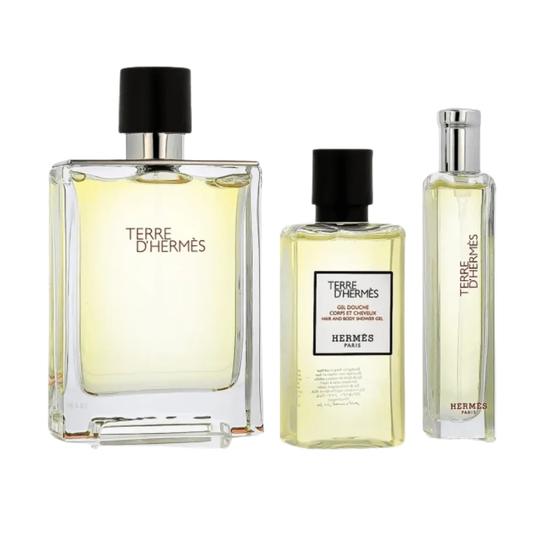 Hermès Terre d'Hermes Men's Gift Set 100ml Eau De Toilette + 40ml Shower Gel + 15ml Eau De Toilette