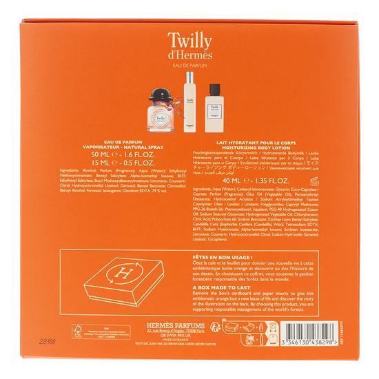 Hermès Twilly D'hermes Eau De Parfum 50ml, Body Lotion 40ml, Eau De Parfum 15ml Gift Set 50ml