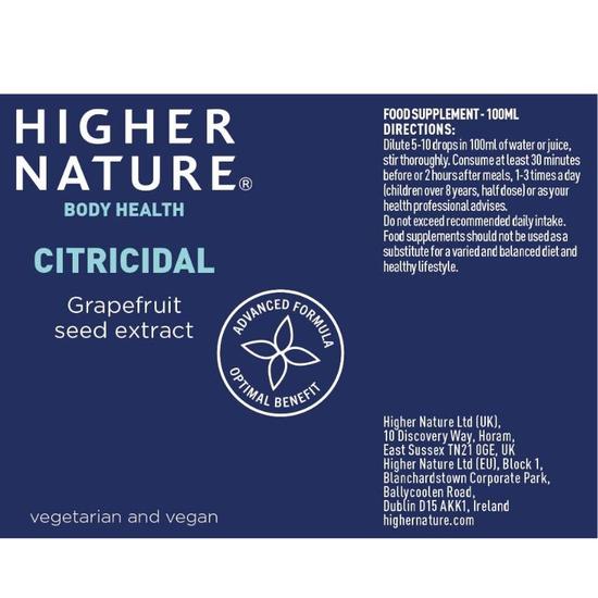 Higher Nature Citricidal Liquid 25ml