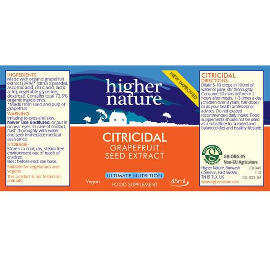 Higher Nature Citricidal Liquid 25ml