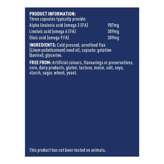 Higher Nature Flaxseed Oil Capsules 180 Capsules