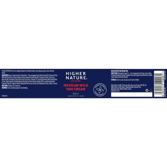 Higher Nature Mexican Wild Yam Cream 90ml
