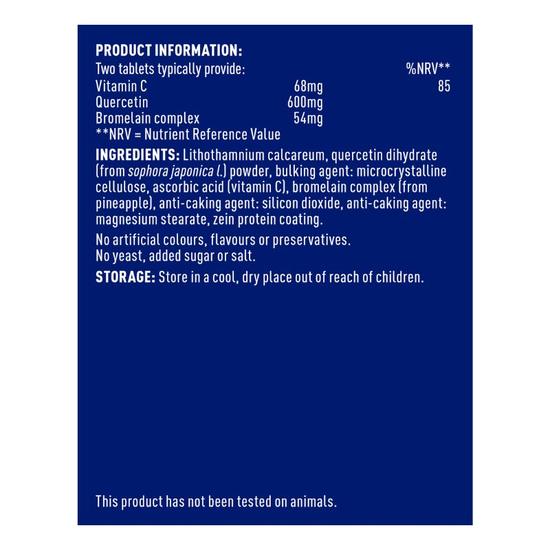 Higher Nature Quercetin & Bromelain Vegetable Tablets 60 Tablets