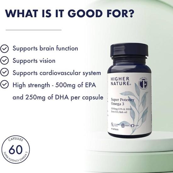 Higher Nature Super Potency Omega 3 Capsules 60 Capsules