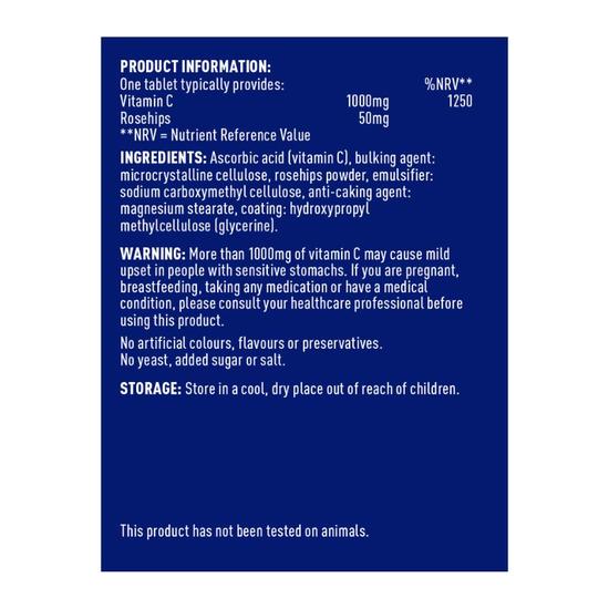 Higher Nature Vitamin C & Rosehips Vegan Tablets 90 Tablets