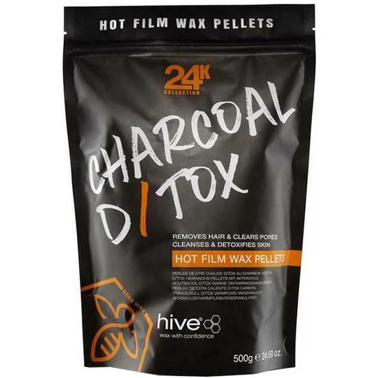 Hive 24k Collection Charcoal D Tox Hot Film Wax Pellets 500 g