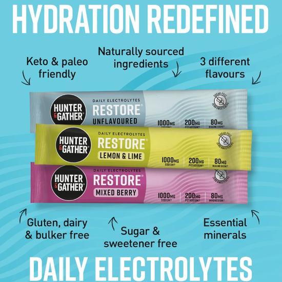 Hunter and Gather Restore Multipack Electrolyte Sachets 30 Sachets