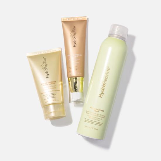 HydroPeptide Sun Shield Set Solar Defense Tinted SPF 30 50ml, Solar Defense Body SPF 30 177ml + Defense Hand Guard SPF 15 75ml