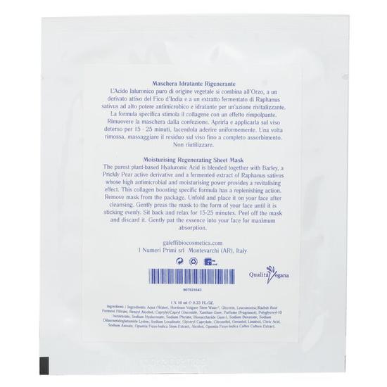 I Numeri Primi N.41 Moisturising Regenerating Sheet Mask 5x10ml