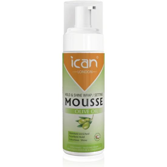 Ican London Olive Oil Hold & Shine Mousse 207ml