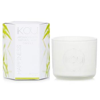 iKOU Eco-Luxury Aromacology Natural Wax Candle Glass Happiness 85g