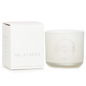 iKOU Essentials Aromatherapy Natural Wax Candle Glass De-Stress 100177 85g