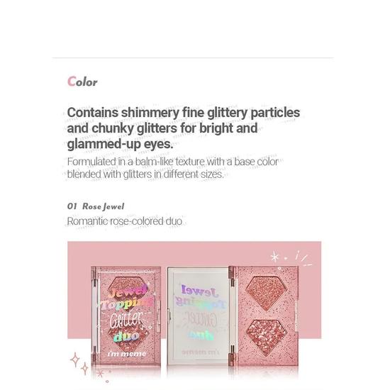 i'm meme Jewel Topping Glitter Duo 03 Pink Jewel