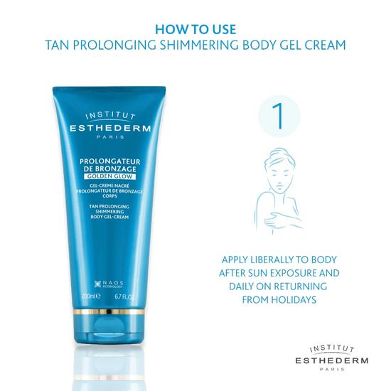 Institut Esthederm Tan Prolonging Aftersun Shimmering Body Gel Cream 200ml