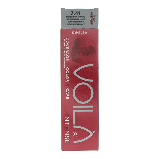 Intercosmo Voila 3c Hair Colour 7.41 Medium Blonde Amber 60ml