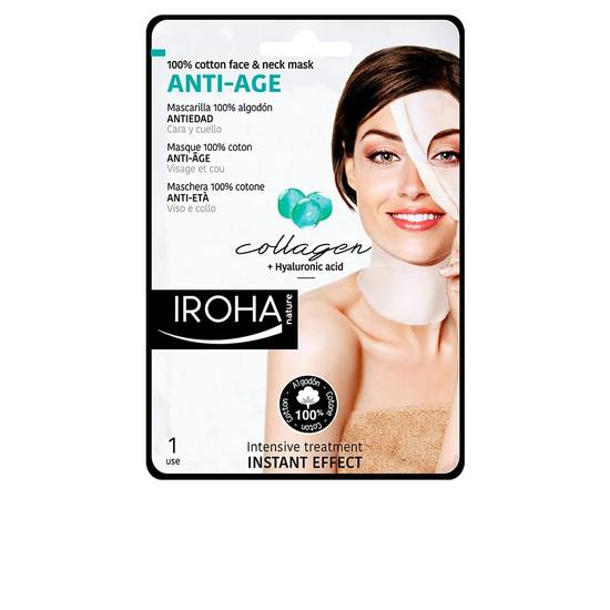 Iroha Nature Anti Age Cotton Face & Neck Mask Collagen