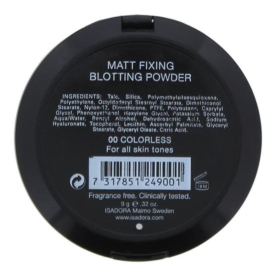IsaDora Matte Blotting 00 Transparent Fixing Powder 9g