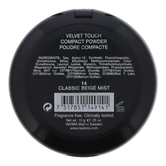 IsaDora Velvet Touch 14 Classic Beige Mist Compact Powder 10g