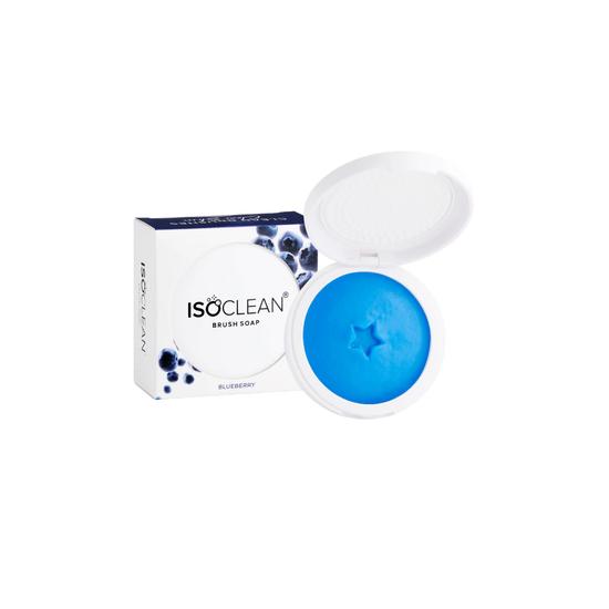 ISOCLEAN ISOCLEAN'S Scented Makeup Brush Soap Compact With Scrubbing Matte Blueberry