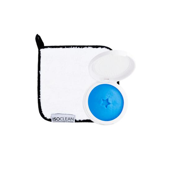 ISOCLEAN Scented Makeup Brush Soap + Mini Microfibre Towel Bundle Blueberry