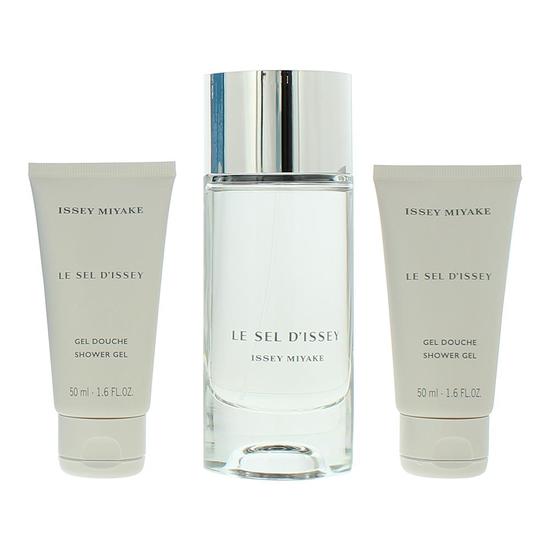 Issey Miyake Le Sel D'Issey Eau De Toilette 100ml + 2 x Shower Gel 50ml Gift Set 100ml