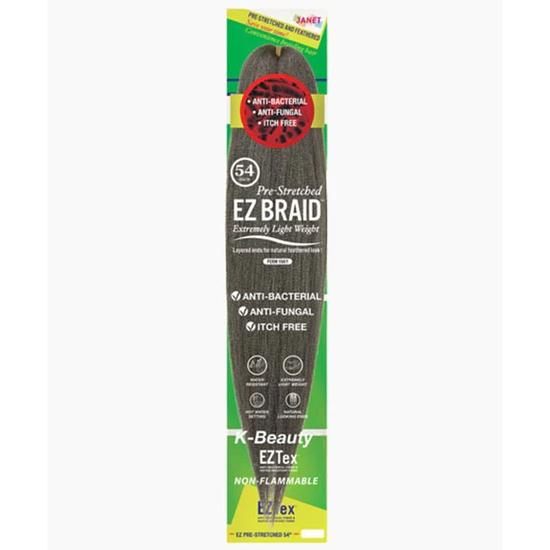 Janet Collection EZ Tex Perm Yaky Pre Stretched Braid 54 Inch / Burg
