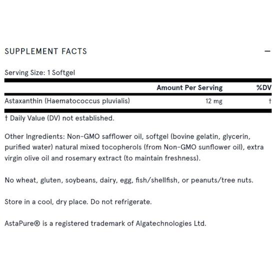 Jarrow Formulas Astaxanthin 12mg Softgels 30 Softgels