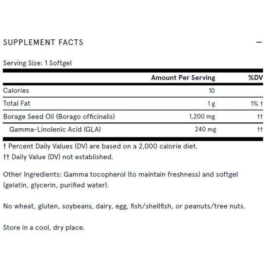 Jarrow Formulas Borage GLA Softgels 120 Softgels