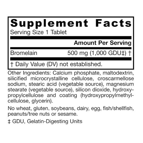 Jarrow Formulas Bromelain Tablets 60 Tablets
