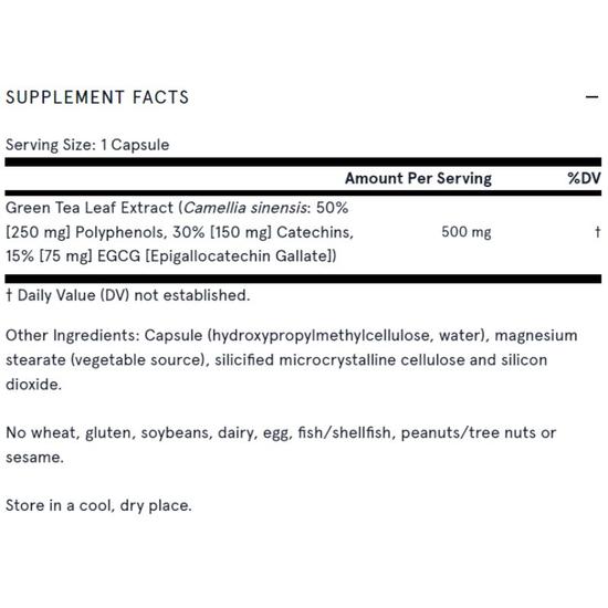 Jarrow Formulas Green Tea 500mg Vegicaps 100 Vegicaps