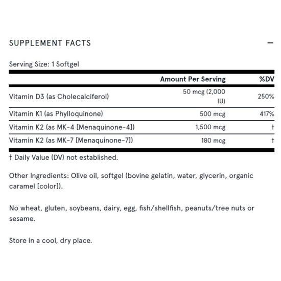 Jarrow Formulas K-Right Softgels 60 Softgels