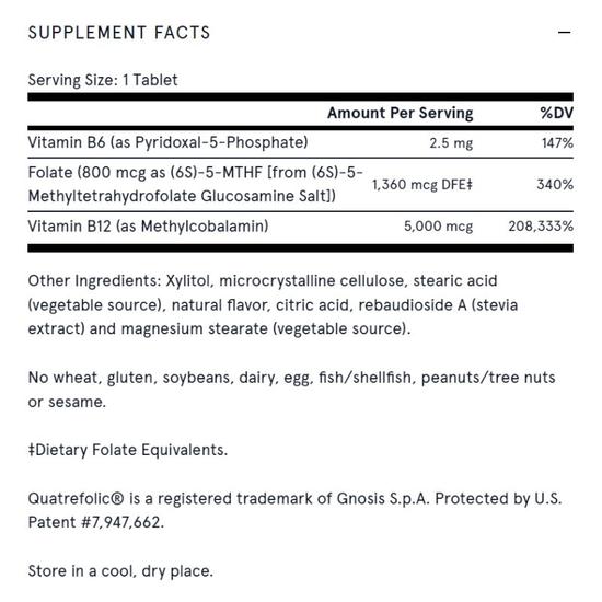 Jarrow Formulas Methyl B12 & Methyl Folate 800mcg Cherry Lozenges 60 Lozenges