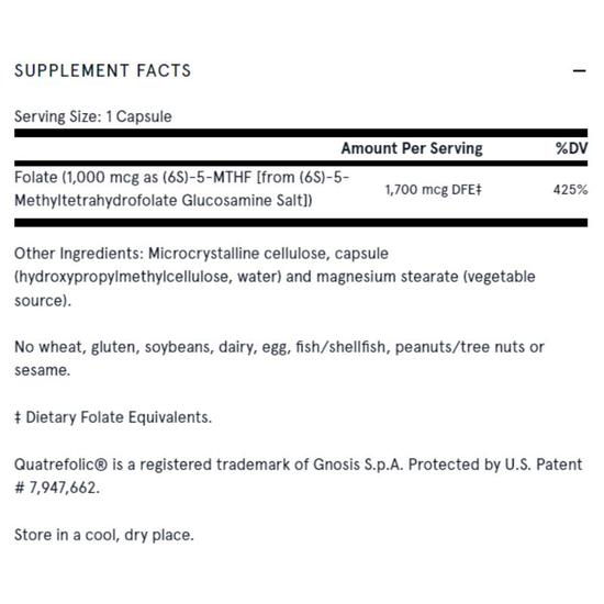Jarrow Formulas Methyl Folate 1000mcg Capsules Sales